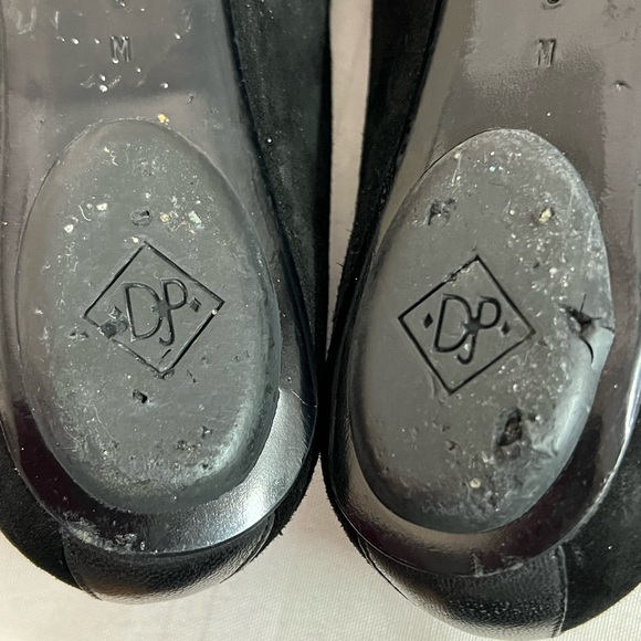 Donald J Pliner black suede Henna Mary Jane flats size 9 minor heel flaw - Picture 14 of 15